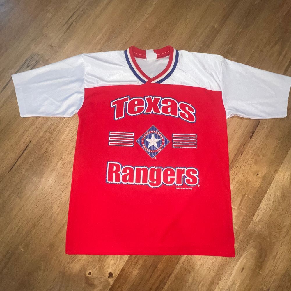 Vintage woman's Texas rangers baseball‎ shirt size small jersey retro MLB